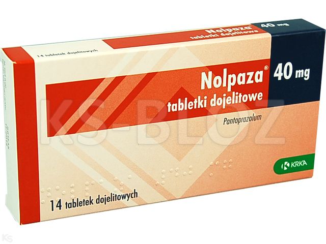 Nolpaza 40 interakcje ulotka tabletki dojelitowe 40 mg 14 tabl. (blist.)