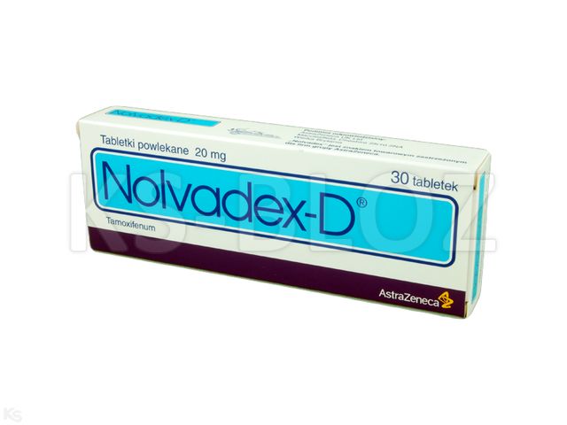 Nolvadex D interakcje ulotka tabletki powlekane 20 mg 30 tabl.