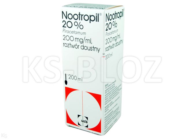 Nootropil 20% interakcje ulotka roztwór doustny 200 mg/ml 200 ml