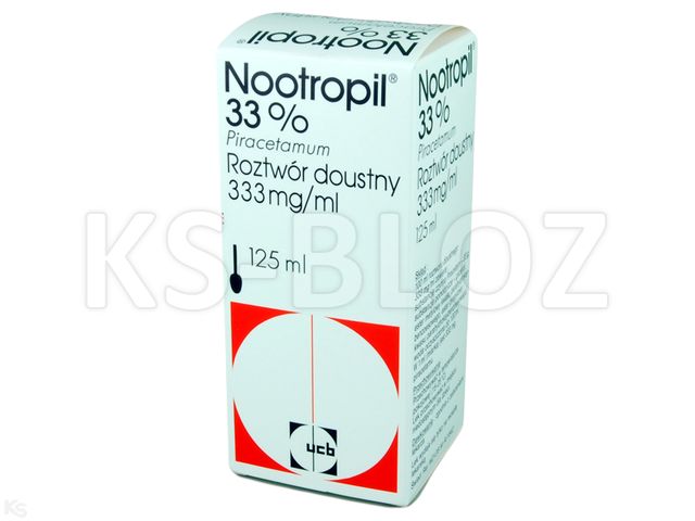 Nootropil 33% interakcje ulotka roztwór doustny 333 mg/ml 125 ml