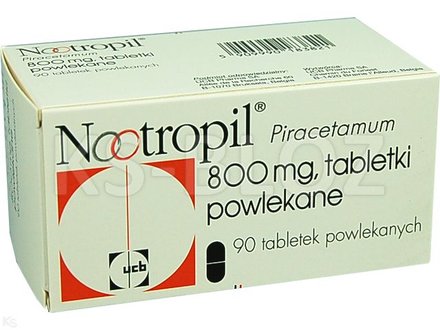 Nootropil interakcje ulotka tabletki powlekane 800 mg 90 tabl.