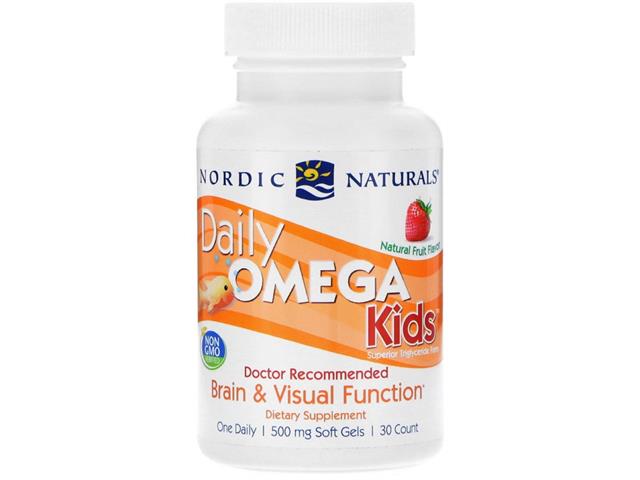 Nordic Naturals Daily Omega Kids natural fruit flavor interakcje ulotka kapsułki  30 kaps.