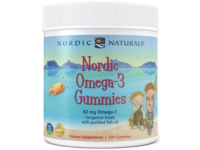 Nordic Naturals Nordic Omega 3 Gummies 82 mg tangerine treats interakcje ulotka żelki  120 szt.