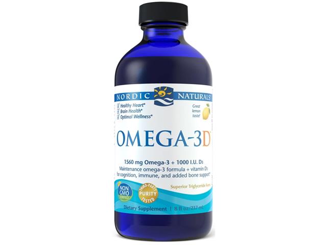 Nordic Naturals Omega 3D 1560 mg lemon interakcje ulotka płyn - 237 ml