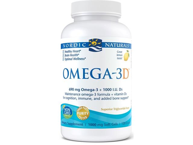 Nordic Naturals Omega 3D 690 mg lemon interakcje ulotka kapsułki  120 kaps.