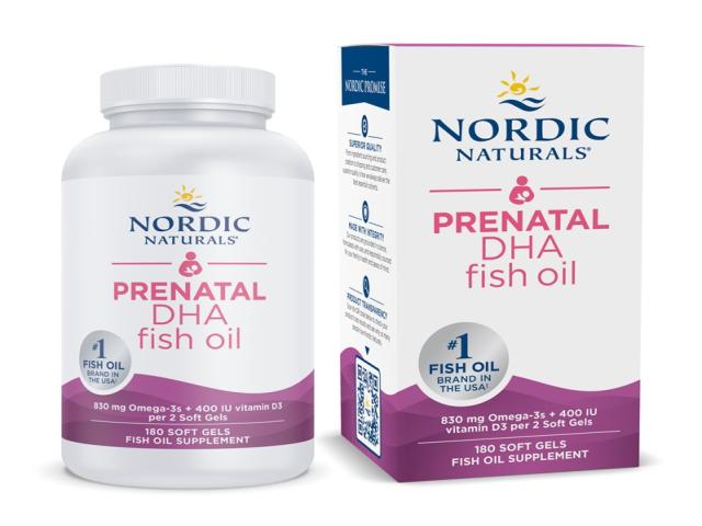 Nordic Naturals Prenatal DHA 830 mg Omega-3 + 400 Iu D3 unflavored interakcje ulotka kapsułki - 180 kaps.