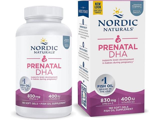 Nordic Naturals Prenatal DHA 830 mg unflavored interakcje ulotka kapsułki - 180 kaps.