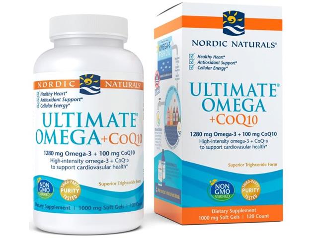 Nordic Naturals Ultimate Omega + CoQ10 1280 mg interakcje ulotka kapsułki - 120 kaps.