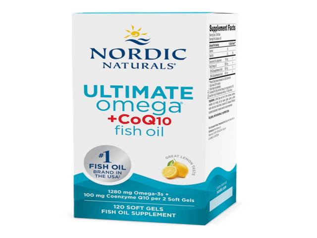 Nordic Naturals Ultimate Omega + CoQ10 1280 mg lemon interakcje ulotka kapsułki  120 kaps.