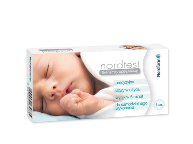 Nordtest Test ciążowy płytkowy HCG interakcje ulotka   1 szt.