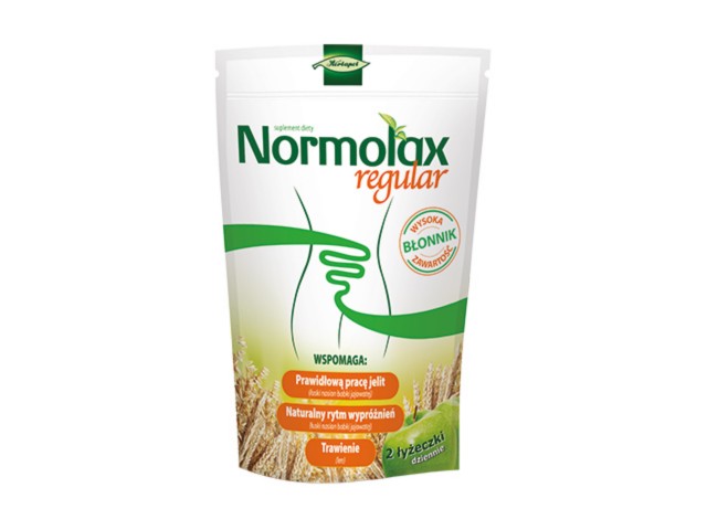 Normolax Regular smak jabłkowy interakcje ulotka proszek  100 g