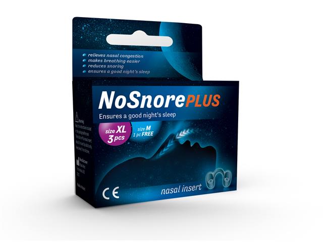 NoSnore Plus Wkładki do nosa rozm.XL 3szt + rozm.M 1 szt interakcje ulotka wkładka  4 szt. (3+1)