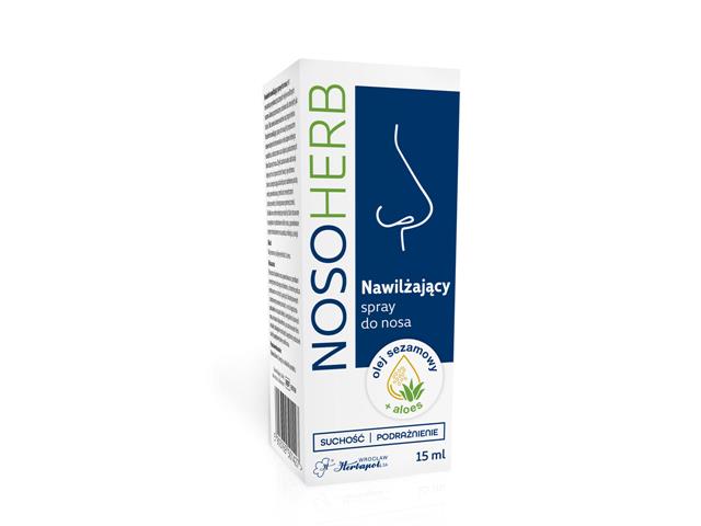 Nosoherb Spray do nosa nawilżający interakcje ulotka spray do nosa  15 ml