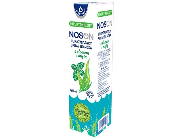 Nosonek Spray do nosa hipertoniczny z aloesem i miętą interakcje ulotka   120 ml