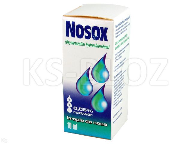 Nosox interakcje ulotka krople do nosa 0,05 % 10 ml | butelka