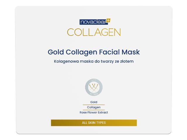 Novaclear Collagen Gold Collagen Facial Mask Maska do twarzy kolagenowa ze złotem interakcje ulotka maseczka - 1 szt.