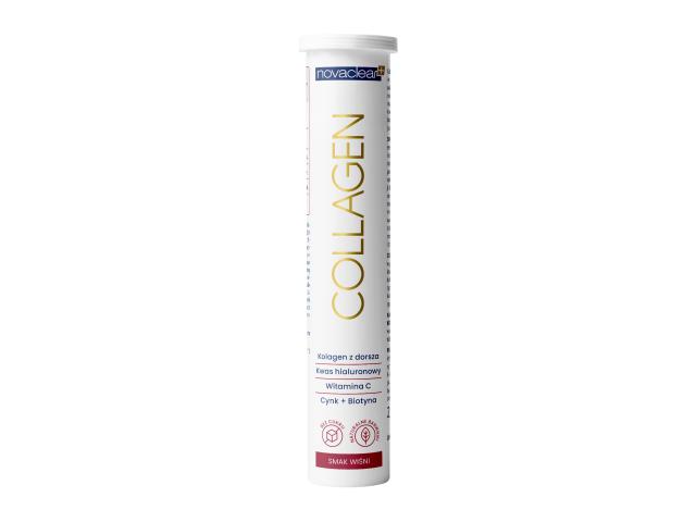Novaclear Collagen smak wiśni bez cukru interakcje ulotka tabletki musujące 20 tabl.