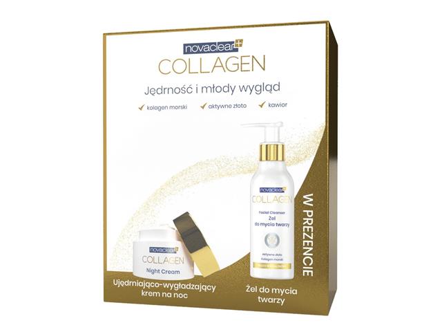 Novaclear Collagen Zestaw Krem na NOC + Żel do Mycia Twarzy w PREZENCIE interakcje ulotka   50 ml | +15 ml