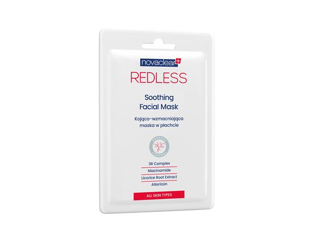 NOVACLEAR REDLESS Kojąco-wzmacniająca Maska w płachcie interakcje ulotka maseczka - 1 szt.