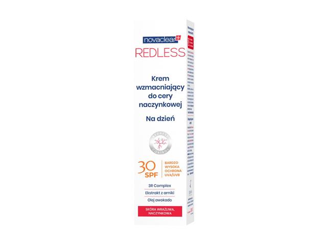 Novaclear Redless Krem wzmacniający na dzień do cery naczynkowej SPF 30 interakcje ulotka   50 ml