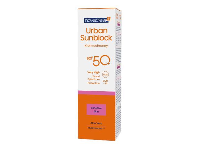 Novaclear Urban Sunblock Krem ochronny skóra wrażliwa SPF 50+ interakcje ulotka   40 ml