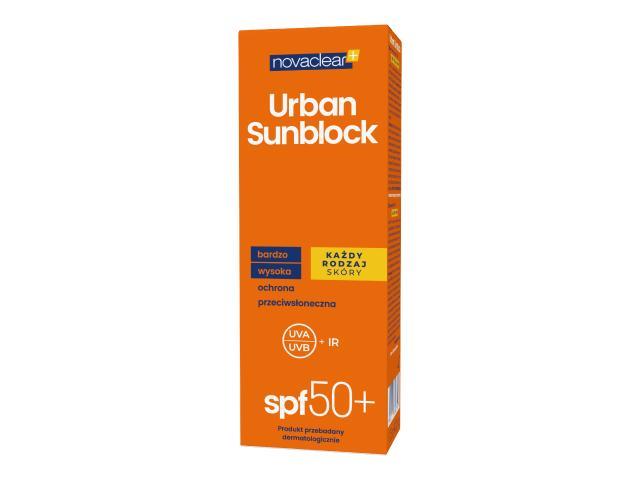 Novaclear Urban Sunblock Krem ochronny SPF 50+ interakcje ulotka krem  125 ml