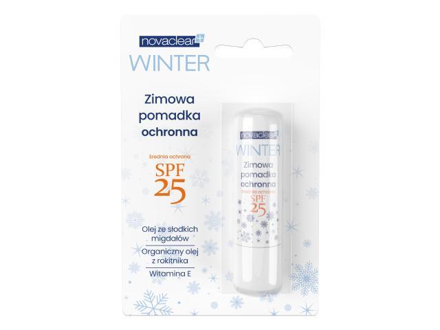 Novaclear Winter Pomadka zimowa ochronna SPF 25 interakcje ulotka pomadka do ust  4.9 g