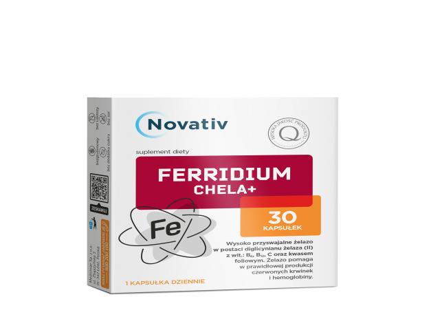 Novativ Ferridium Chela+ interakcje ulotka kapsułki - 30 kaps.