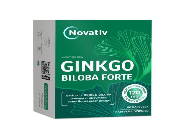 Novativ Ginkgo Biloba 1200 Complex interakcje ulotka kapsułki  60 kaps.