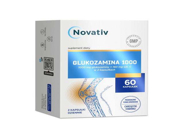 Novativ Glukozamina 1000 interakcje ulotka kapsułki twarde - 60 kaps.