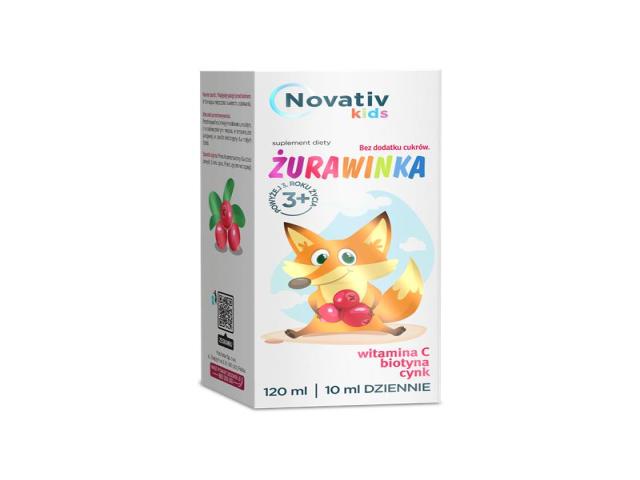 Novativ Kids Żurawinka interakcje ulotka płyn  120 ml