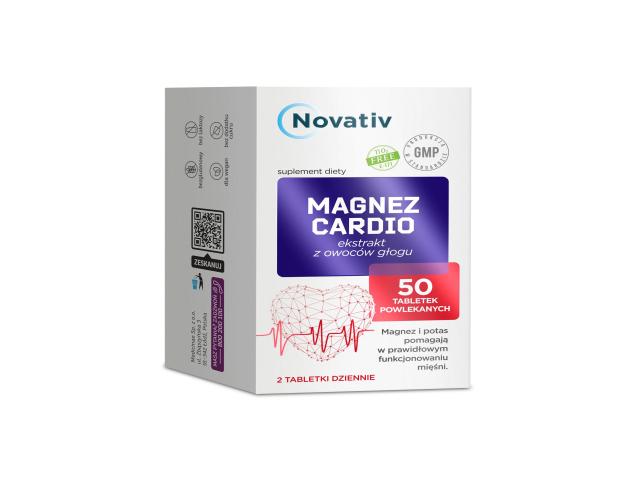 Novativ Magnez Cardio interakcje ulotka tabletki powlekane  50 tabl.