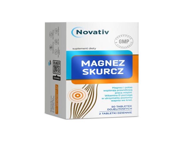 Novativ Magnez Skurcz interakcje ulotka tabletki dojelitowe  50 tabl.