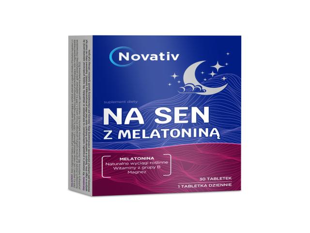 Novativ Na sen z Melatoniną interakcje ulotka tabletki  30 tabl.