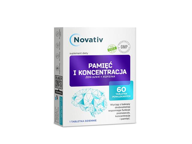 Novativ Pamięć I Koncentracja interakcje ulotka tabletki powlekane - 60 tabl.