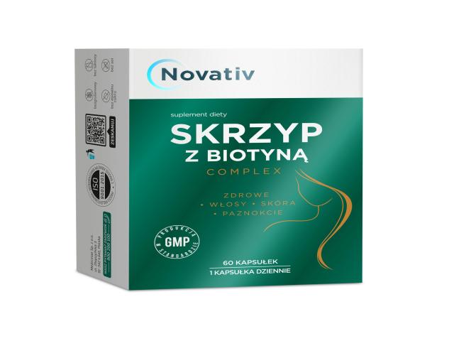 Novativ Skrzyp Z Biotyną Complex interakcje ulotka kapsułki  60 kaps.