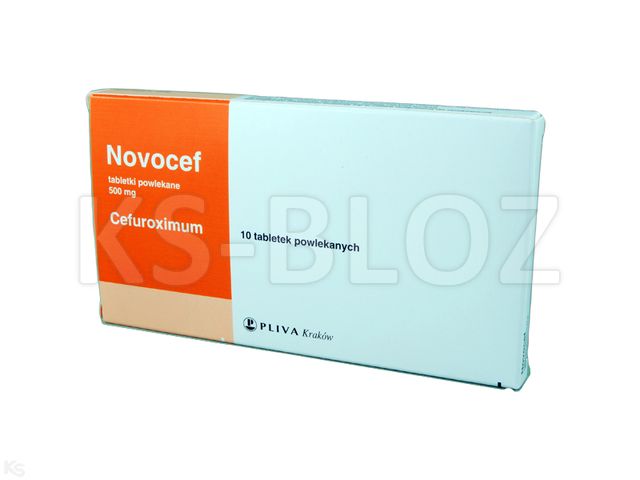 Novocef interakcje ulotka tabletki powlekane 500 mg 10 tabl.