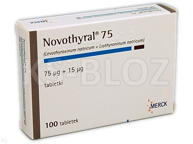 Novothyral 75 interakcje ulotka tabletki 75mcg+15mcg 100 tabl.
