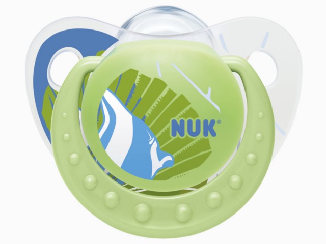 Nuk Adore Trendline Smoczek z uchwytem silikonowy ryba 735423 6-18 miesięcy interakcje ulotka smoczek - 1 szt. (blist.)