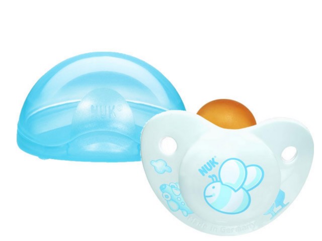 Nuk Baby Blue Trendline Smoczek bez uchwytu lateksowy z pudełkiem 725695 0-6 miesięcy interakcje ulotka smoczek - 1 szt.