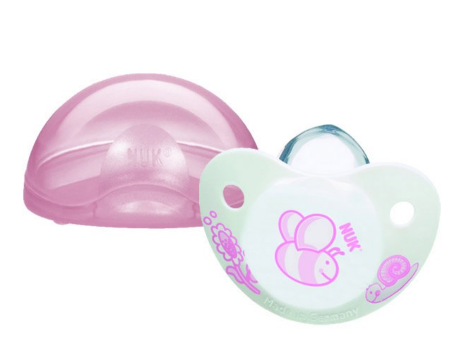 Nuk Baby Rose Trendline Smoczek bez uchwytu silikonowy z pudełkiem 729.511 0-6 miesięcy interakcje ulotka smoczek - 1 szt.
