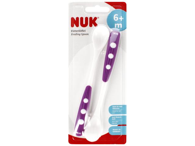 Nuk Easy Łyżeczka do karmienia fiolet 10255053 6 m+ interakcje ulotka łyżka - 2 szt.