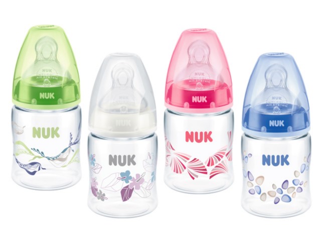 Nuk First Choice + Butelka 150 ml niemowlęca z tworzywa (PA) 1M 759.302 ze smoczkiem silikonowym interakcje ulotka butelka - 1 szt.