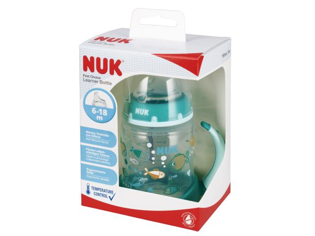 Nuk First Choice Butelka 150 ml z uchwytem turkus 10215335 6-18 m interakcje ulotka butelka - 1 szt.
