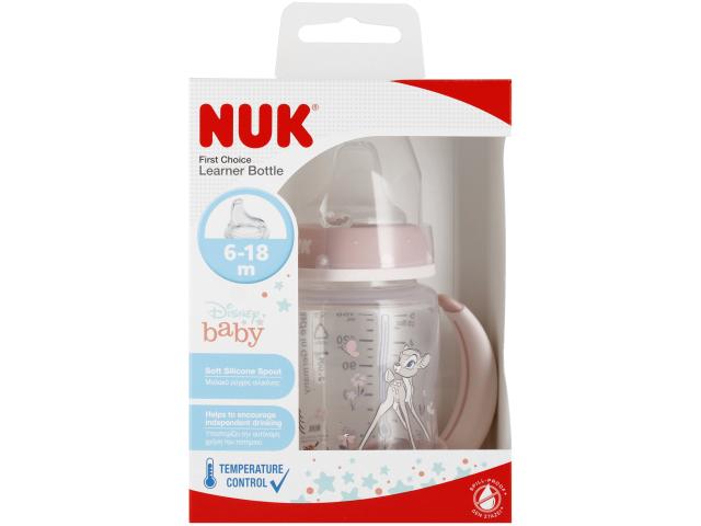 Nuk First Choice Disney Baby Bambi Butelka 150 ml z uchwytem 10743313 6-18 m interakcje ulotka butelka - 150 ml