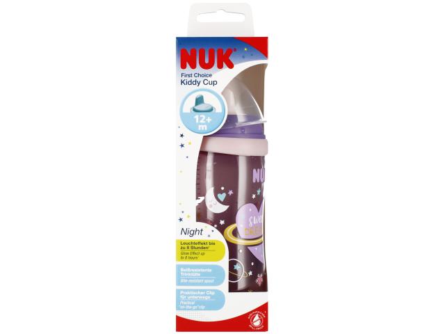 Nuk First Choice Kiddy Cup Kubek 300 ml night lila 10255541 12 m+ interakcje ulotka butelka - 1 szt.