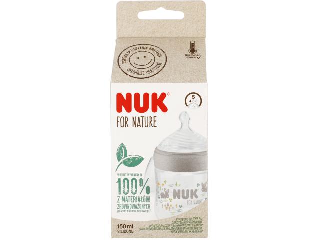 Nuk For Nature Butelka 150 ml popielata 10743076 S 3+ ze smoczkiem silikonowym interakcje ulotka butelka - 1 szt.