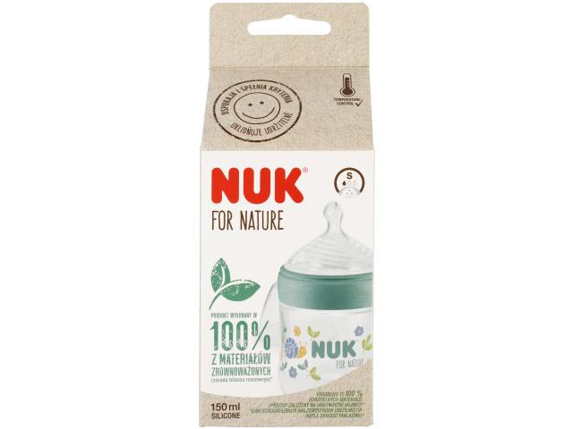 Nuk For Nature Butelka 150 ml zielona 10743076 S 3+ ze smoczkiem silikonowym interakcje ulotka butelka - 1 szt.