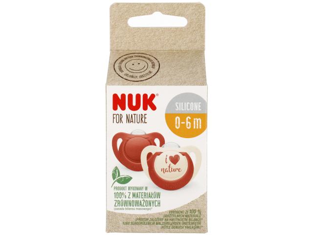 Nuk For Nature Smoczek uspokajający silikonowy różowy/kremowy 10730763 0-6 miesięcy interakcje ulotka smoczek - 2 szt.