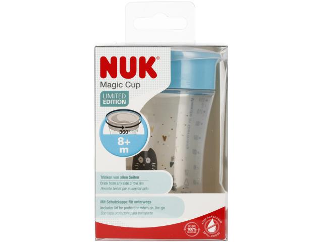 Nuk Magic Cup Kubek 230 ml niebieski 10255684 po 8 miesiącu interakcje ulotka kubek - 1 szt.